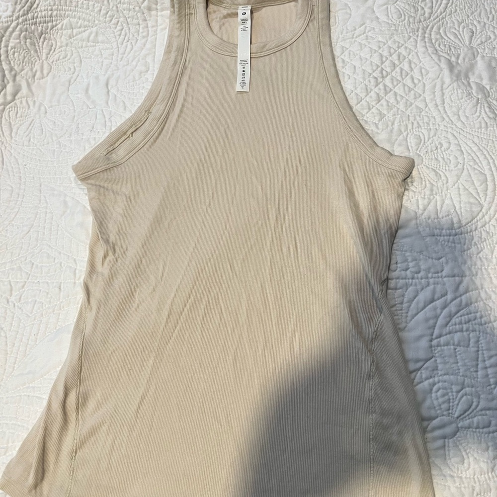Lululemon Athletica, hold, tight tank cream color
